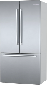 BOSCH  800 Series French Door Bottom Mount Refrigerator 36'' Brushed steel - Stainless Steel (B36CT80SNS)