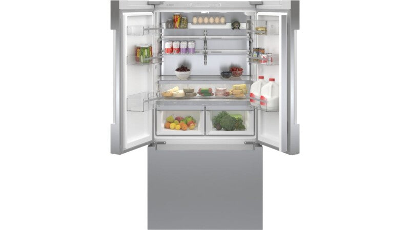 BOSCH 800 Series French Door Bottom Mount Refrigerator 36'' - Stainless steel (with anti-fingerprint) (B36CT81ENS)