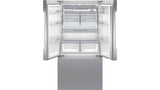 BOSCH 800 Series French Door Bottom Mount Refrigerator 36'' - Stainless steel (with anti-fingerprint) (B36CT81ENS)