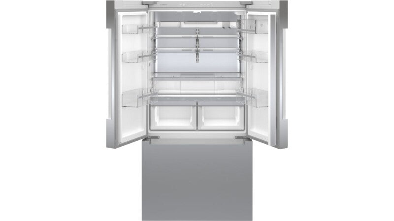 BOSCH  800 Series French Door Bottom Mount Refrigerator 36'' Brushed steel - Stainless Steel (B36CT81ENS)