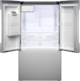 BOSCH 36" 100 Series, 3-Door, Standard Depth, External ice/water, Recessed handle, Stainless Steel - Stainless steel (with anti-fingerprint) (B36FD10ENS)
