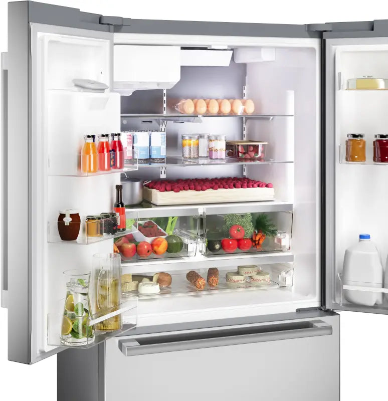 BOSCH 36" 500 Series, 3-Door, Standard Depth, External ice/water, Stainless Steel, 70" - Stainless steel (with anti-fingerprint) (B36FD52SNS)