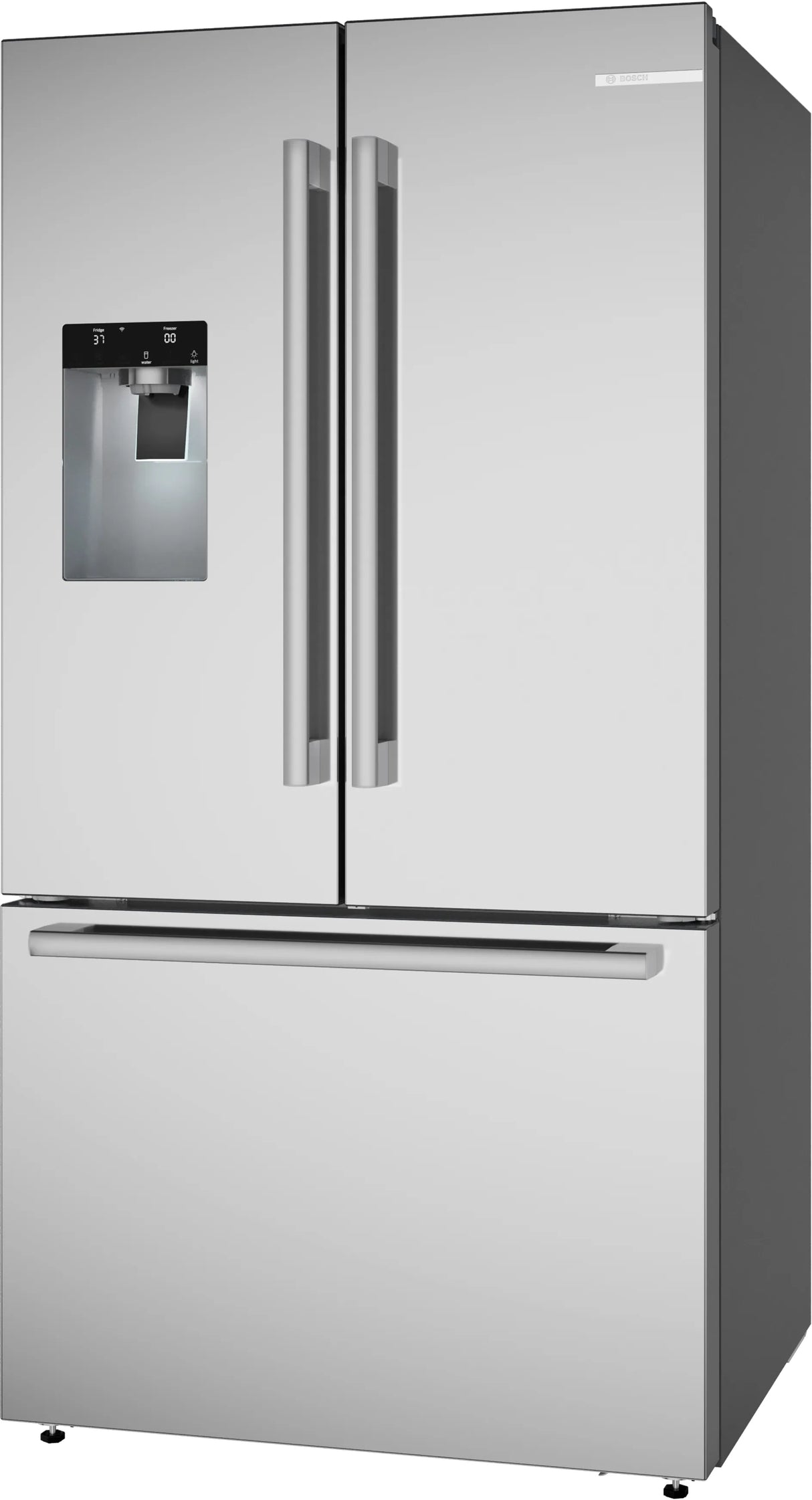 BOSCH 36" 500 Series, 3-Door, Standard Depth, External ice/water, Stainless Steel, 70" - Stainless steel (with anti-fingerprint) (B36FD52SNS)