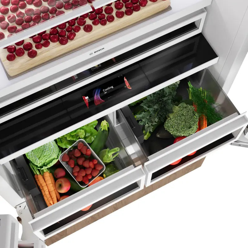 BOSCH  36" Benchmark® Built-in 2-Door Bottom Mount Fridge-Freezer Combination - Stainless (B36IT100NP)