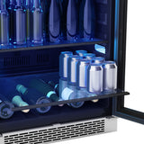 BRISAS  Single Zone Beverage Cooler - Stainless & Glass (BBV24C01AG)