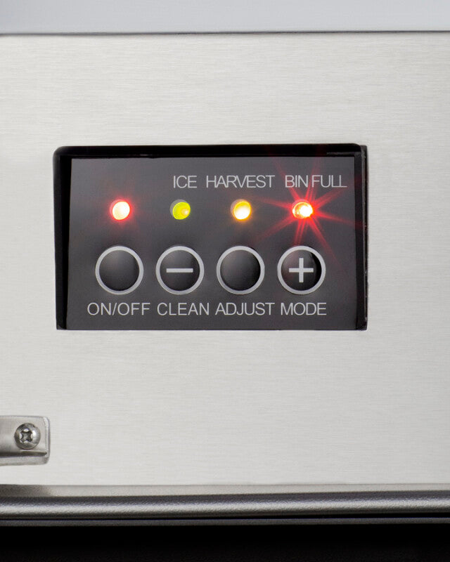 Summit Built-In Outdoor 50 lb. Clear Icemaker, ADA Compliant - Stainless Steel (BIM47OSADA)