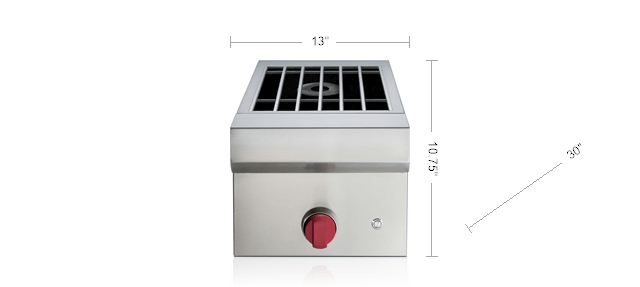 Wolf 13" Built-In Burner Module - Stainless Steel (BM13)