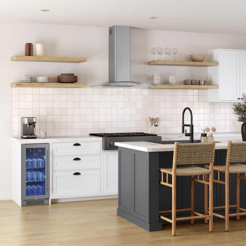 BRISAS  BMI Wall - Stainless & Glass (BMIE36DG)