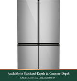 CAFE  Caf? 28.3 Cu. Ft. Smart Quad-door Refrigerator In Platinum Glass With Dual-dispense Autofill Pitcher - Platinum Glass (CAE28DM5TS5)