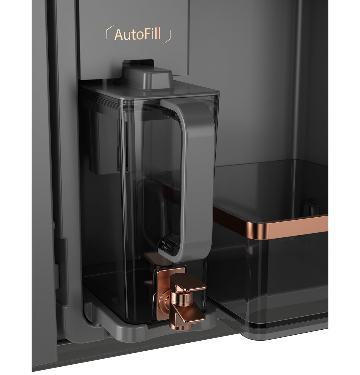 CAFE  Caf? 28.3 Cu. Ft. Smart Quad-door Refrigerator In Platinum Glass With Dual-dispense Autofill Pitcher - Platinum Glass (CAE28DM5TS5)