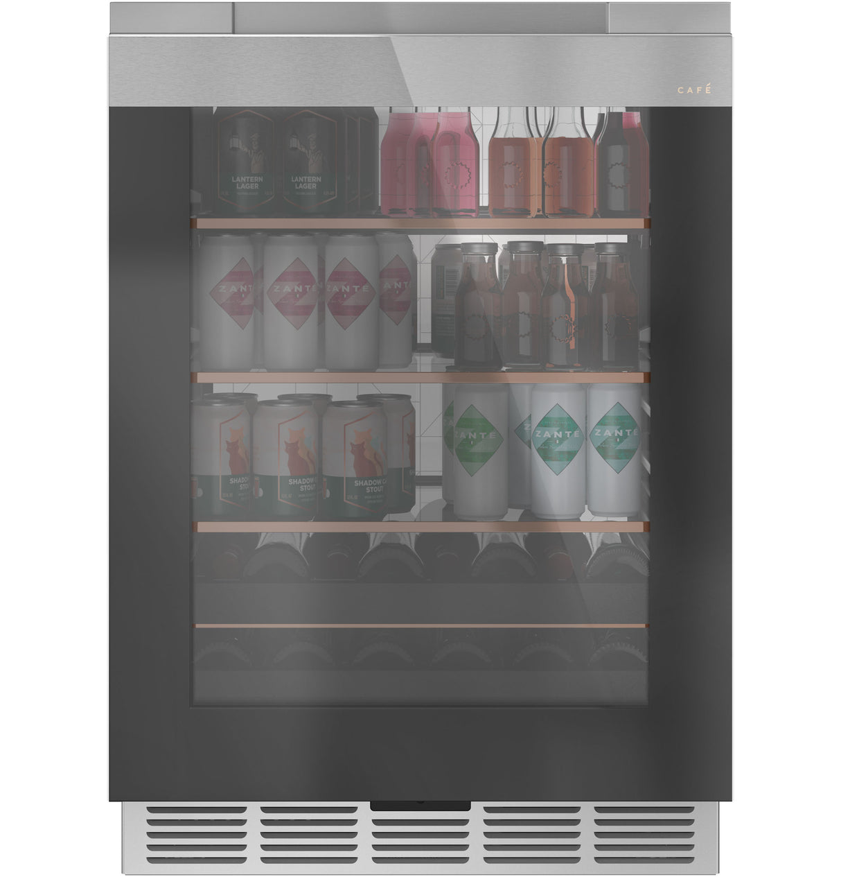 CAFE  Caf? 126-can Or 14-bottle Beverage Center In Platinum Glass - Platinum Glass (CCR06BM2PS5)