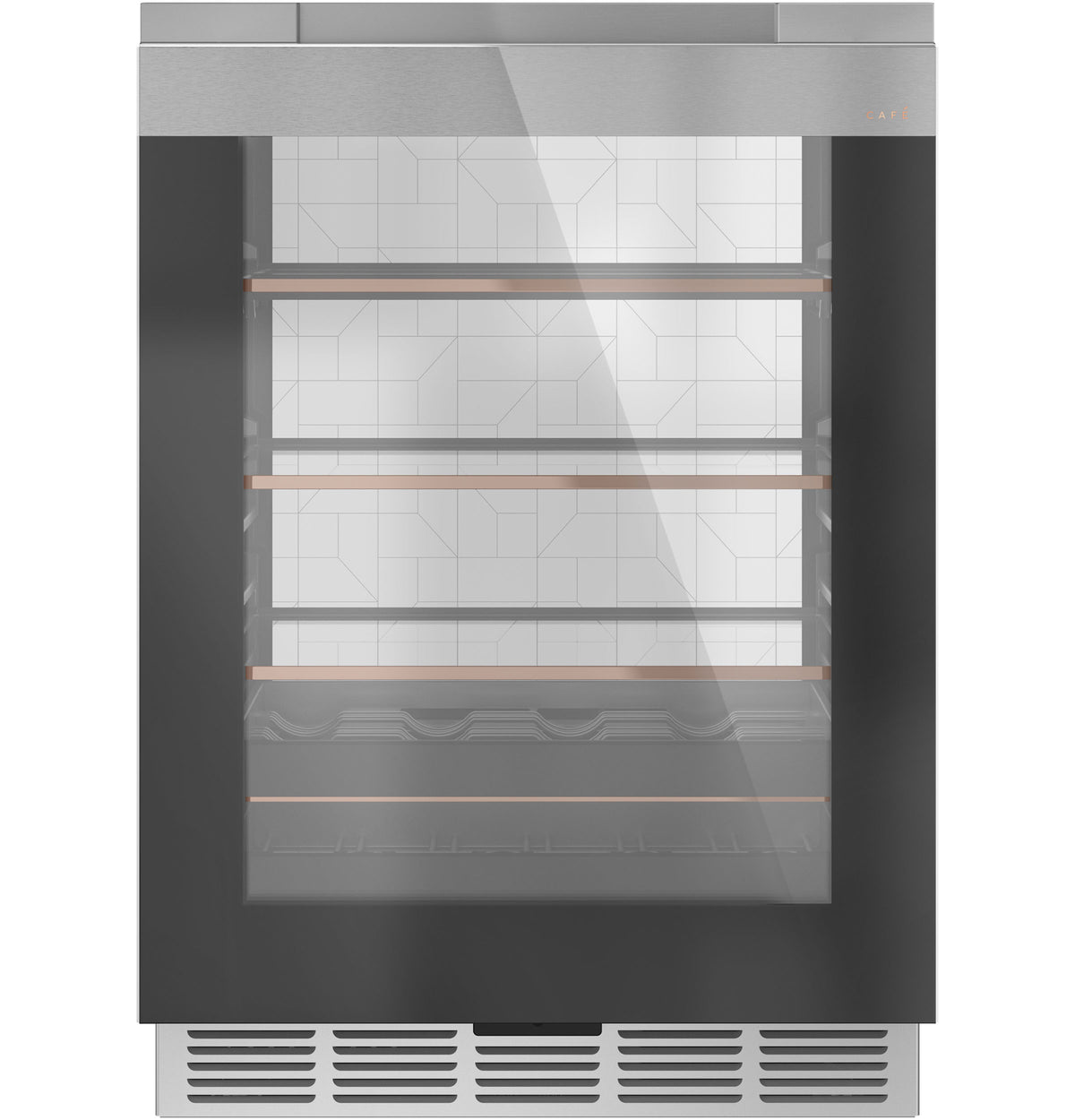 CAFE  Caf? 126-can Or 14-bottle Beverage Center In Platinum Glass - Platinum Glass (CCR06BM2PS5)