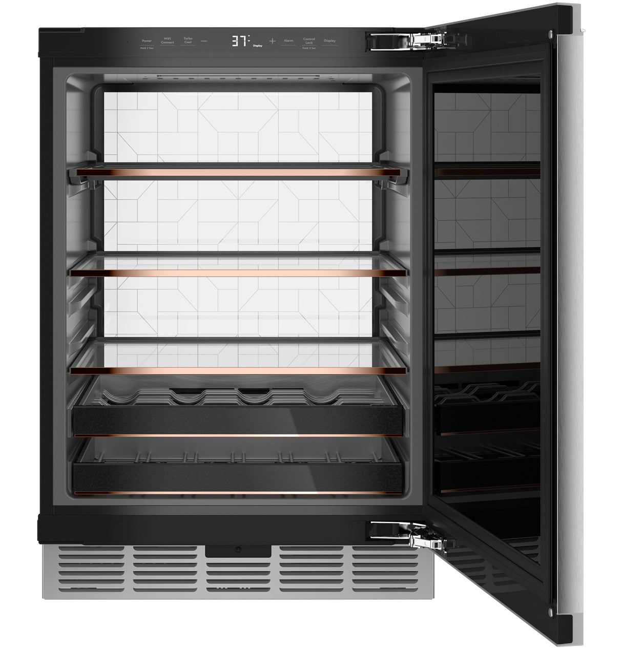 CAFE  Caf? 126-can Or 14-bottle Beverage Center In Platinum Glass - Platinum Glass (CCR06BM2PS5)