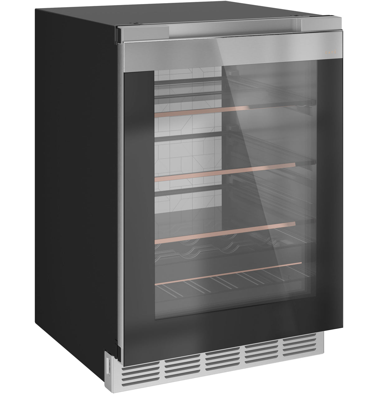 CAFE  Caf? 126-can Or 14-bottle Beverage Center In Platinum Glass - Platinum Glass (CCR06BM2PS5)