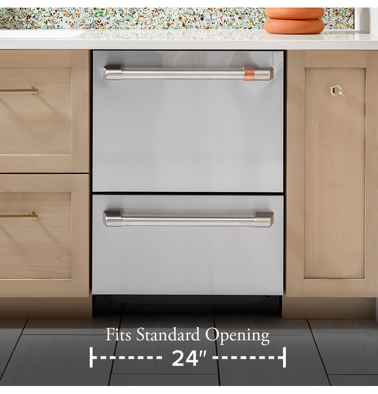 CAFE CAF?™ Dishwasher Double Drawer - Matte White (CDD420P4TW2)