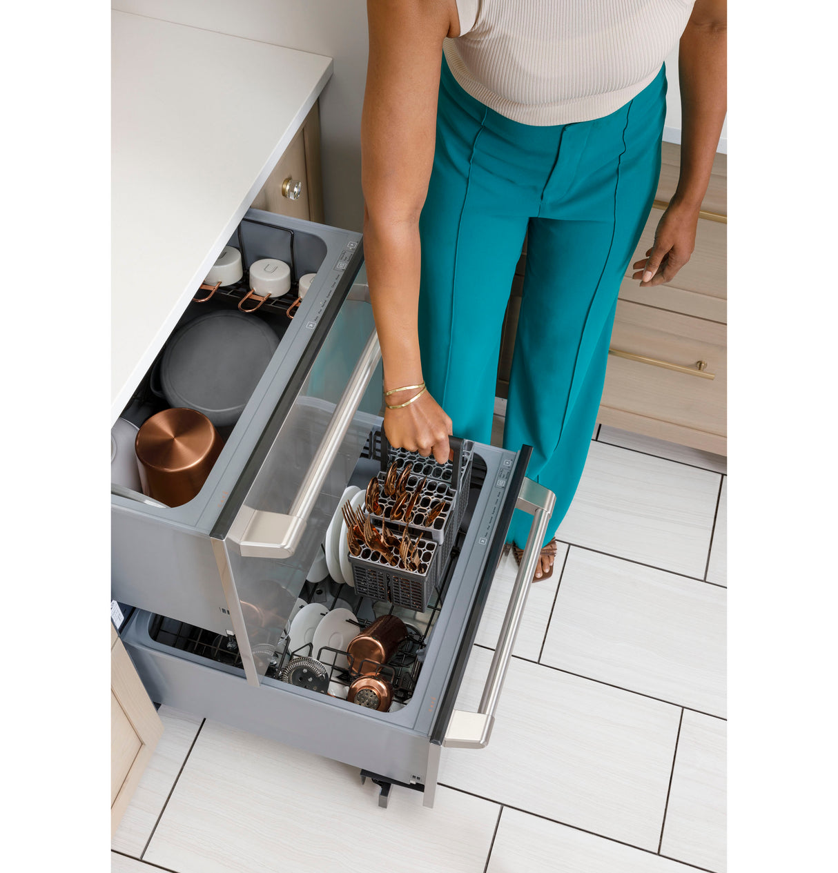 CAFE  Caf? Dishwasher Double Drawer - Matte White (CDD420P4TW2)