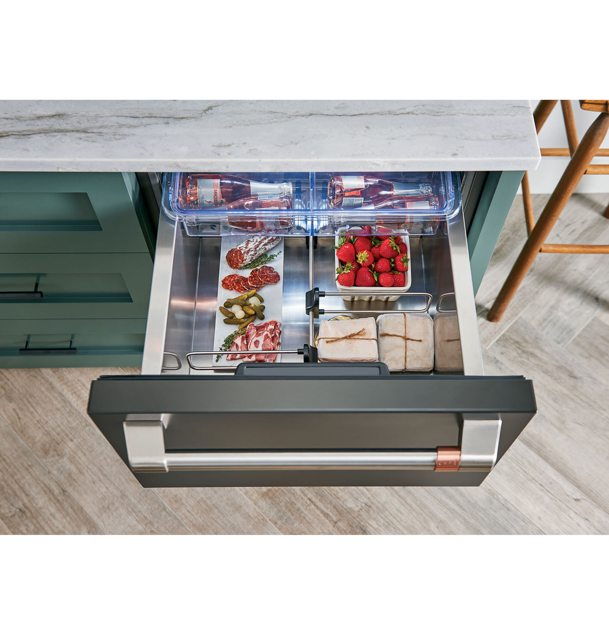 CAFE  Caf? 5.7 Cu. Ft. Built-in Dual-drawer Refrigerator - Matte Black (CDE06RP3ND1)