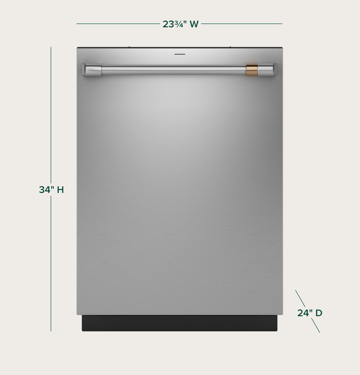 Cafe  CAF?™ CustomFit ENERGY STAR Stainless Interior Dishwasher with Ultra Wash & Dry, 42 dBA - Stainless Steel (CDT828P2VS1)