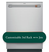 CAFE  Caf? Customfit Stainless Interior Smart Dishwasher With Ultra Wash Top Rack And Dual Convection Ultra Dry, 44 Dba - Stainless Steel (CDT858P2VS1)