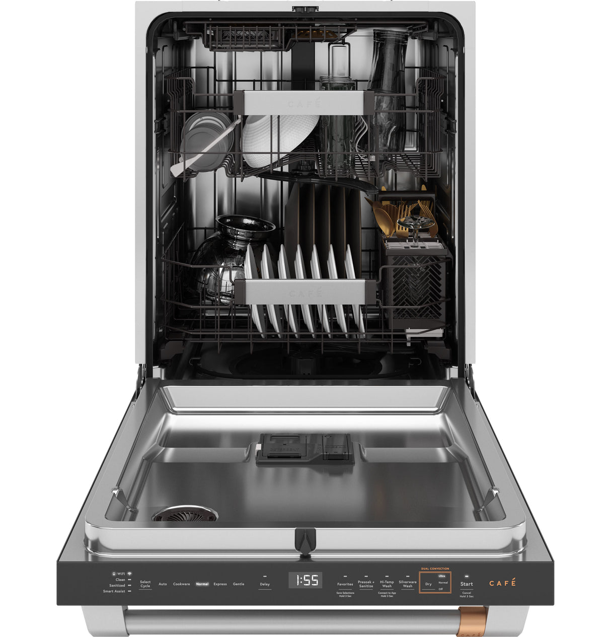 CAFE  Caf? Customfit Stainless Interior Smart Dishwasher With Ultra Wash Top Rack And Dual Convection Ultra Dry, 44 Dba - Stainless Steel (CDT858P2VS1)