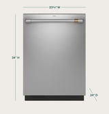 CAFE  Caf? Customfit Stainless Interior Smart Dishwasher With Ultra Wash Top Rack And Dual Convection Ultra Dry, 44 Dba - Stainless Steel (CDT858P2VS1)