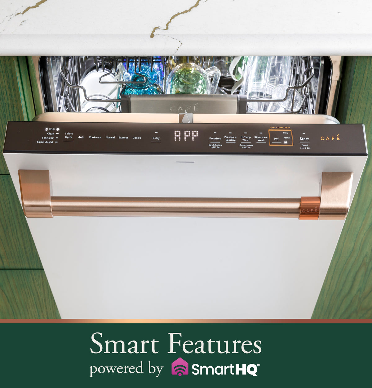 CAFE  Caf? Customfit Stainless Interior Smart Dishwasher With Ultra Wash Top Rack And Dual Convection Ultra Dry, 44 Dba - Stainless Steel (CDT858P2VS1)