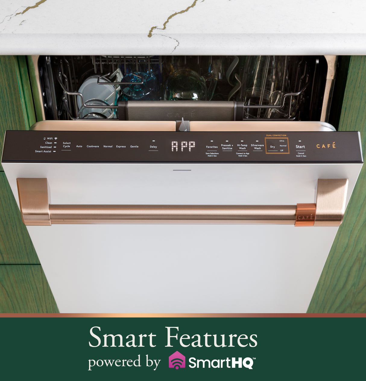 CAFE  Caf? Customfit Stainless Interior Smart Dishwasher With Ultra Wash Top Rack And Dual Convection Ultra Dry, 44 Dba - Stainless Steel (CDT858P2VS1)