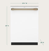 CAFE  Caf? Customfit Stainless Interior Smart Dishwasher With Ultra Wash Top Rack And Dual Convection Ultra Dry, 44 Dba - Matte White (CDT858P4VW2)