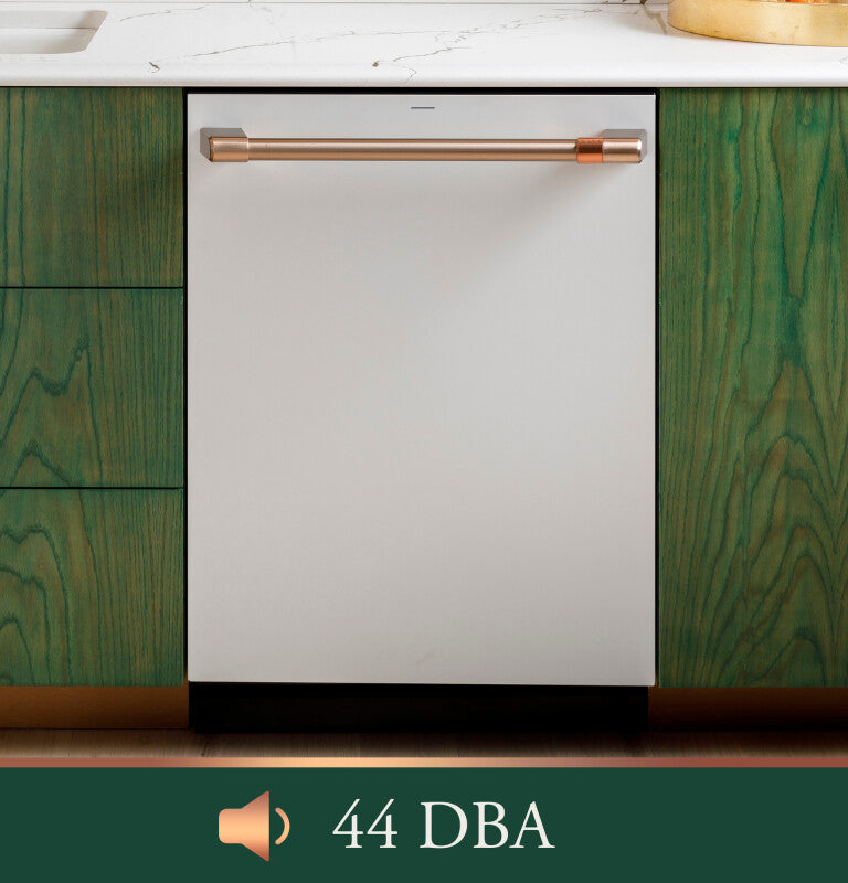 CAFE  Caf? Customfit Stainless Interior Smart Dishwasher With Ultra Wash Top Rack And Dual Convection Ultra Dry, 44 Dba - Matte White (CDT858P4VW2)