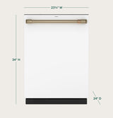 CAFE  Caf? Customfit Stainless Interior Smart Dishwasher With Ultra Wash Top Rack And Dual Convection Ultra Dry, Led Lights, 39 Dba - Matte White (CDT888P4VW2)