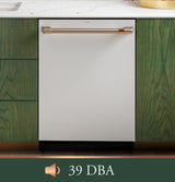 CAFE  Caf? Customfit Stainless Interior Smart Dishwasher With Ultra Wash Top Rack And Dual Convection Ultra Dry, Led Lights, 39 Dba - Matte White (CDT888P4VW2)