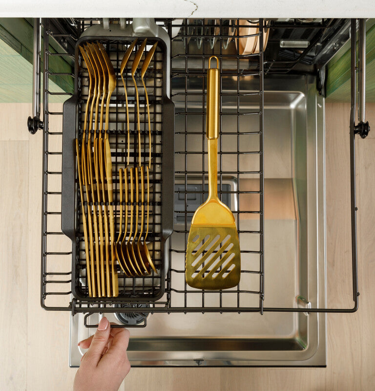 CAFE  Caf? Customfit Stainless Interior Smart Dishwasher With Ultra Wash Top Rack And Dual Convection Ultra Dry, Led Lights, 39 Dba - Matte White (CDT888P4VW2)
