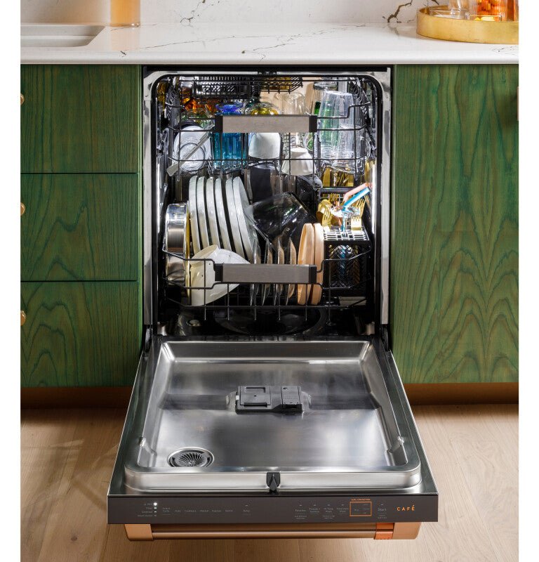 CAFE  Caf? Customfit Stainless Interior Smart Dishwasher With Ultra Wash Top Rack And Dual Convection Ultra Dry, Led Lights, 39 Dba - Matte White (CDT888P4VW2)