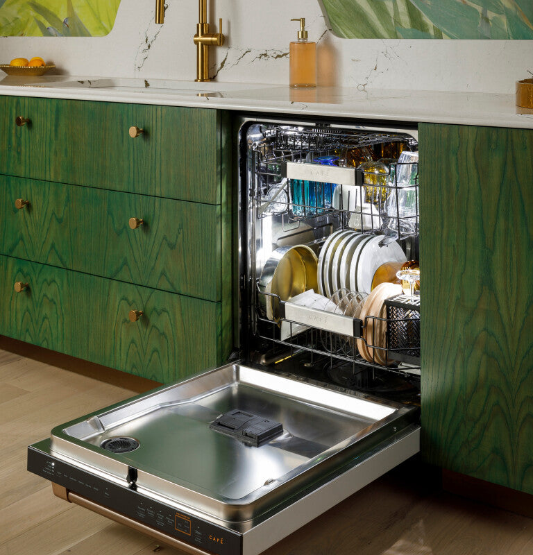 CAFE  Caf? Customfit Stainless Interior Smart Dishwasher With Ultra Wash Top Rack And Dual Convection Ultra Dry, Led Lights, 39 Dba - Matte White (CDT888P4VW2)