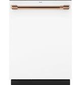 CAFE  Caf? Customfit Stainless Interior Smart Dishwasher With Ultra Wash Top Rack And Dual Convection Ultra Dry, Led Lights, 39 Dba - Matte White (CDT888P4VW2)