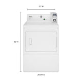 Whirlpool  Commercial Electric Super-Capacity Dryer, Coin Slide - White (CEM2745FQ)