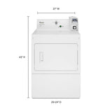 WHIRLPOOL  Commercial Electric Super-Capacity Dryer, Coin Slide - White (CEM2745FQ)