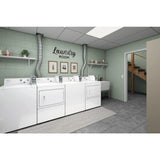 WHIRLPOOL  Commercial Electric Super-Capacity Dryer, Coin Slide - White (CEM2745FQ)