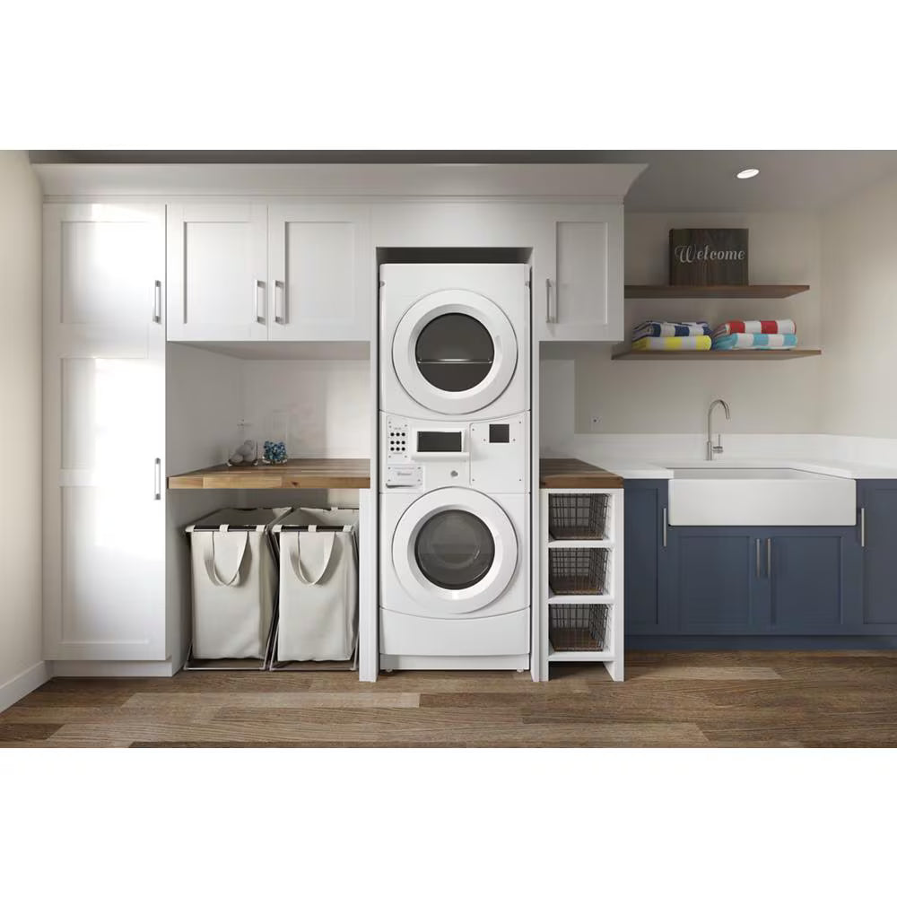 Whirlpool  Commercial Electric Stack Washer/Dryer, Non-Vend - White (CET9100GQ)