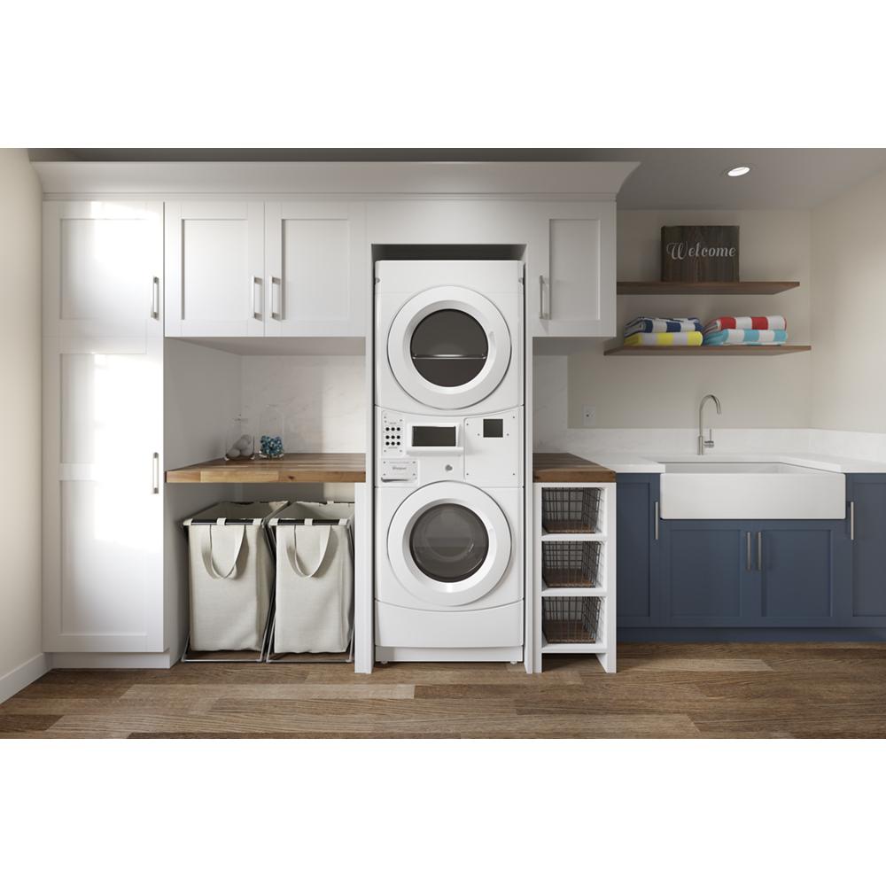 Whirlpool Commercial Electric Stack Washer/Dryer, Non-Vend - White (CET9100GQ)