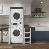 Whirlpool Commercial Electric Stack Washer/Dryer, Non-Vend - White (CET9100GQ)