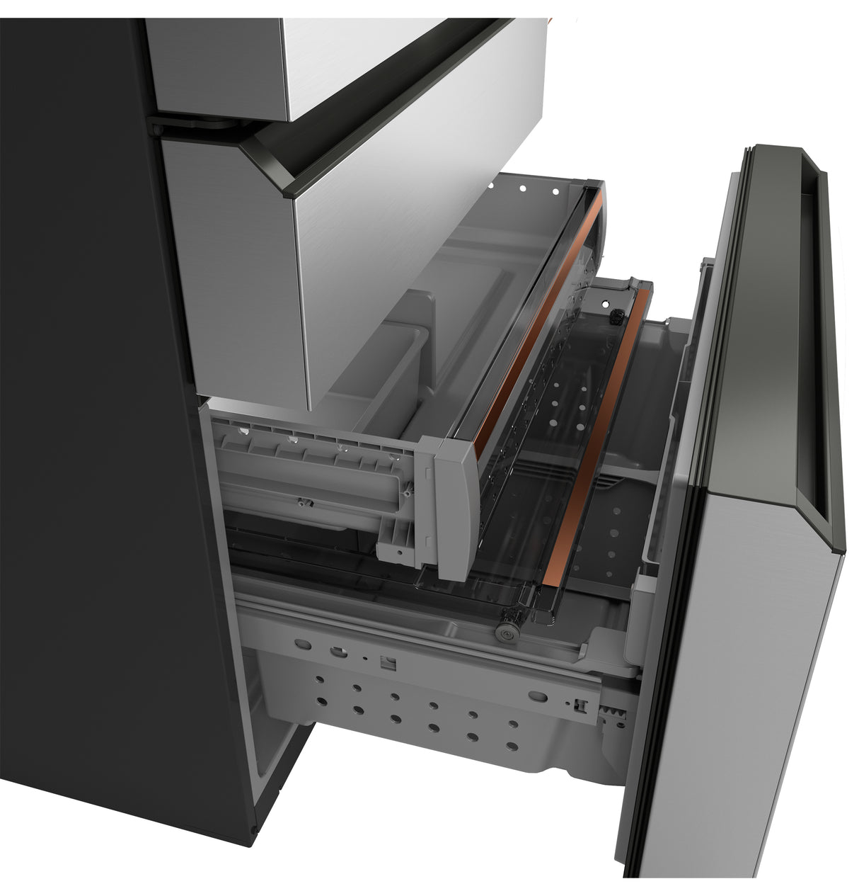 CAFE  CAF?™ ENERGY STAR® 28.7 Cu. Ft. Smart 4-Door French-Door Refrigerator in Platinum Glass With Dual-Dispense AutoFill Pitcher - Platinum Glass (CGE29DM5TS5)