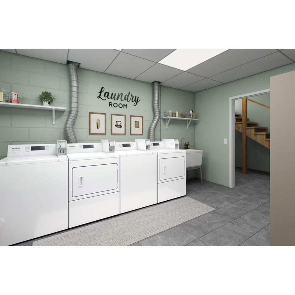 Whirlpool  Commercial Gas Dryer with Factory Installed Coin Drop & Coin Box - White (CGM2779JQ)