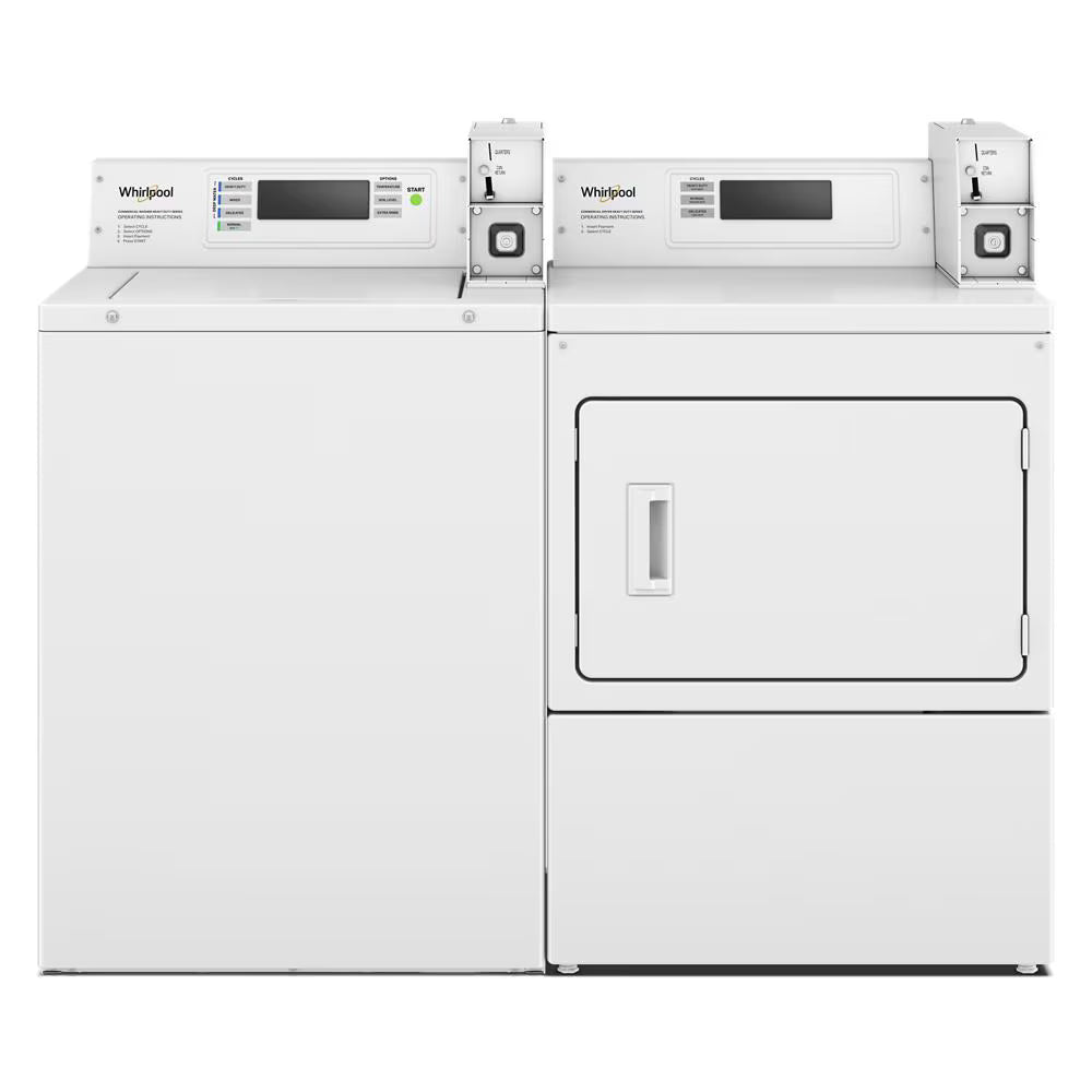 Whirlpool  Commercial Gas Dryer with Factory Installed Coin Drop & Coin Box - White (CGM2779JQ)