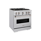ZLINE ZLINE 30 in. 4.2 cu. ft. Classic Gas Range with Convection Gas Oven in Stainless Steel with 4 Brass Burners (CGR-BR-30) - Stainless Steel (CGRBR30)