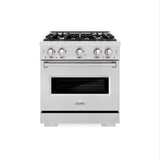 ZLINE ZLINE 30 in. 4.2 cu. ft. Classic Gas Range with Convection Gas Oven in Stainless Steel with 4 Brass Burners (CGR-BR-30) - Stainless Steel (CGRBR30)