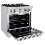 ZLINE ZLINE 30 in. 4.2 cu. ft. Classic Gas Range with Convection Gas Oven in Stainless Steel with 4 Brass Burners (CGR-BR-30) - Stainless Steel (CGRBR30)