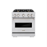 ZLINE  30 In. 4.2 Cu. Ft. Classic Gas Range With Convection Gas Oven In Stainless Steel With 4 Brass Burners - Stainless Steel (CGRBR30)