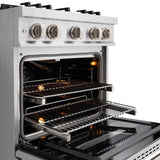ZLINE  30 In. 4.2 Cu. Ft. Classic Gas Range With Convection Gas Oven In Stainless Steel With 4 Brass Burners - Stainless Steel (CGRBR30)