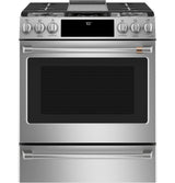 CAFE  Caf? 30" Smart Slide-in, Front-control, Gas Range With Convection Oven - Stainless Steel (CGS700P2MS1)